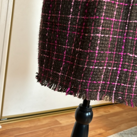 Vintage Majorelle Brown and Pink Vintage Sleeveless Tweed Dress - Picture 9 of 15